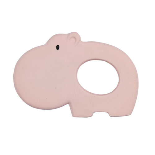 Hippo natural rubber baby teether toy