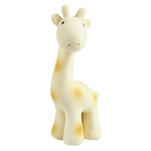 Giraffe natural baby teether rattle and bath toy