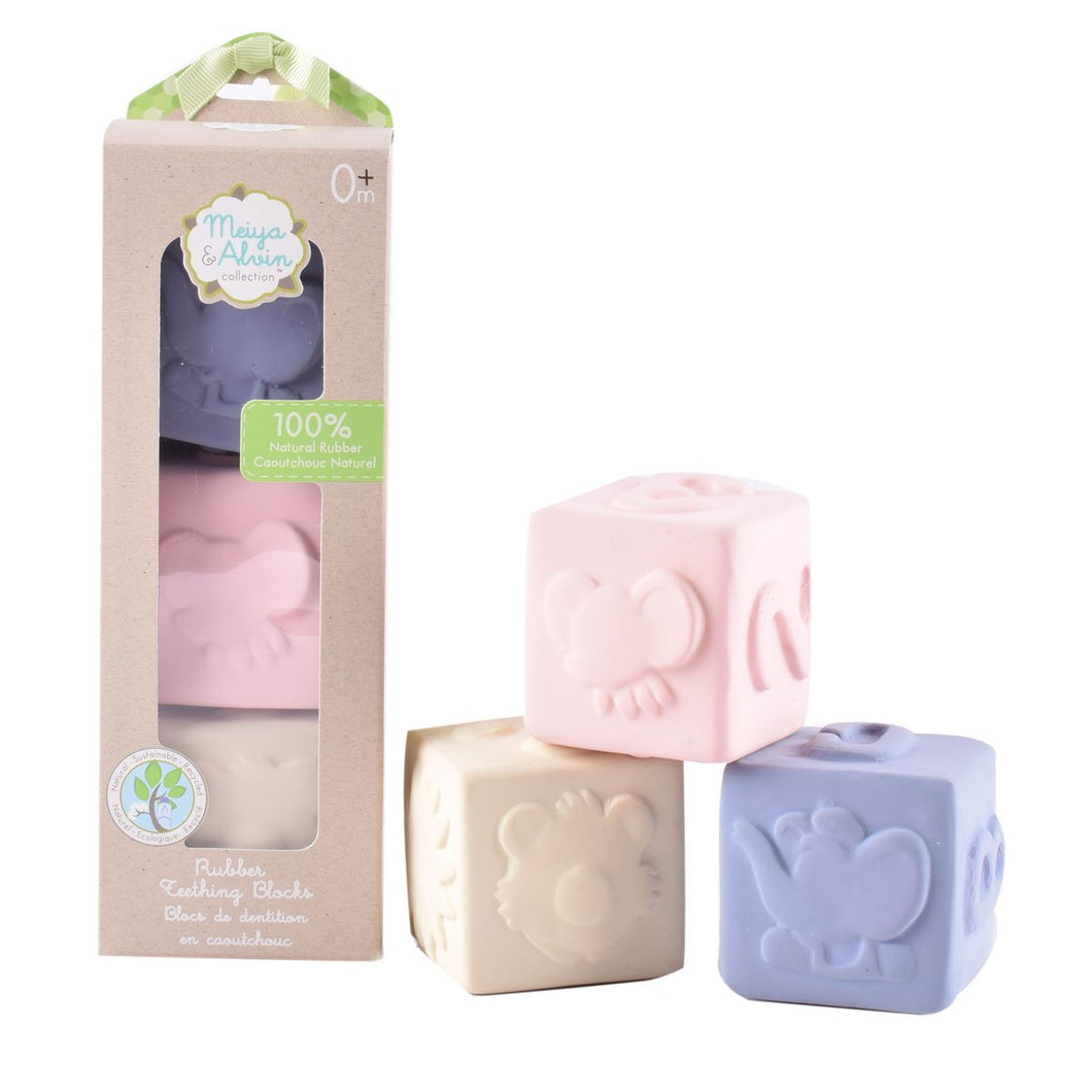 Baby teether UK - natural rubber baby activity set