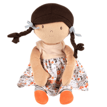 Aleah Black Hair Doll - In Peach andFlower Printed Dress with Heat Pack