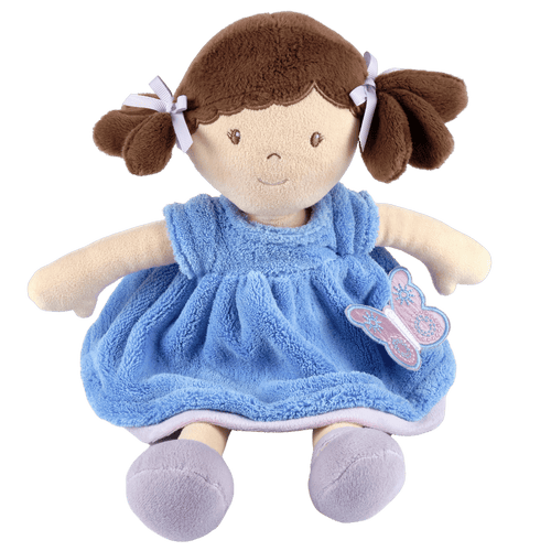 Pari - Brown Hair With Blue & Purple Dress