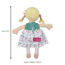 Abby Blonde Hair Doll - In Blue and  Flower Printed Dress with Heat Pack