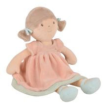 Pia Doll Brown Hair in Peach and Blue Dress