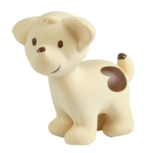 puppy natural rubber baby rattle and bath toy