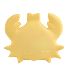 crab natural rubber baby teether rattle and bath toy