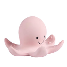 Octopus natural rubber baby teether rattle and bath toy