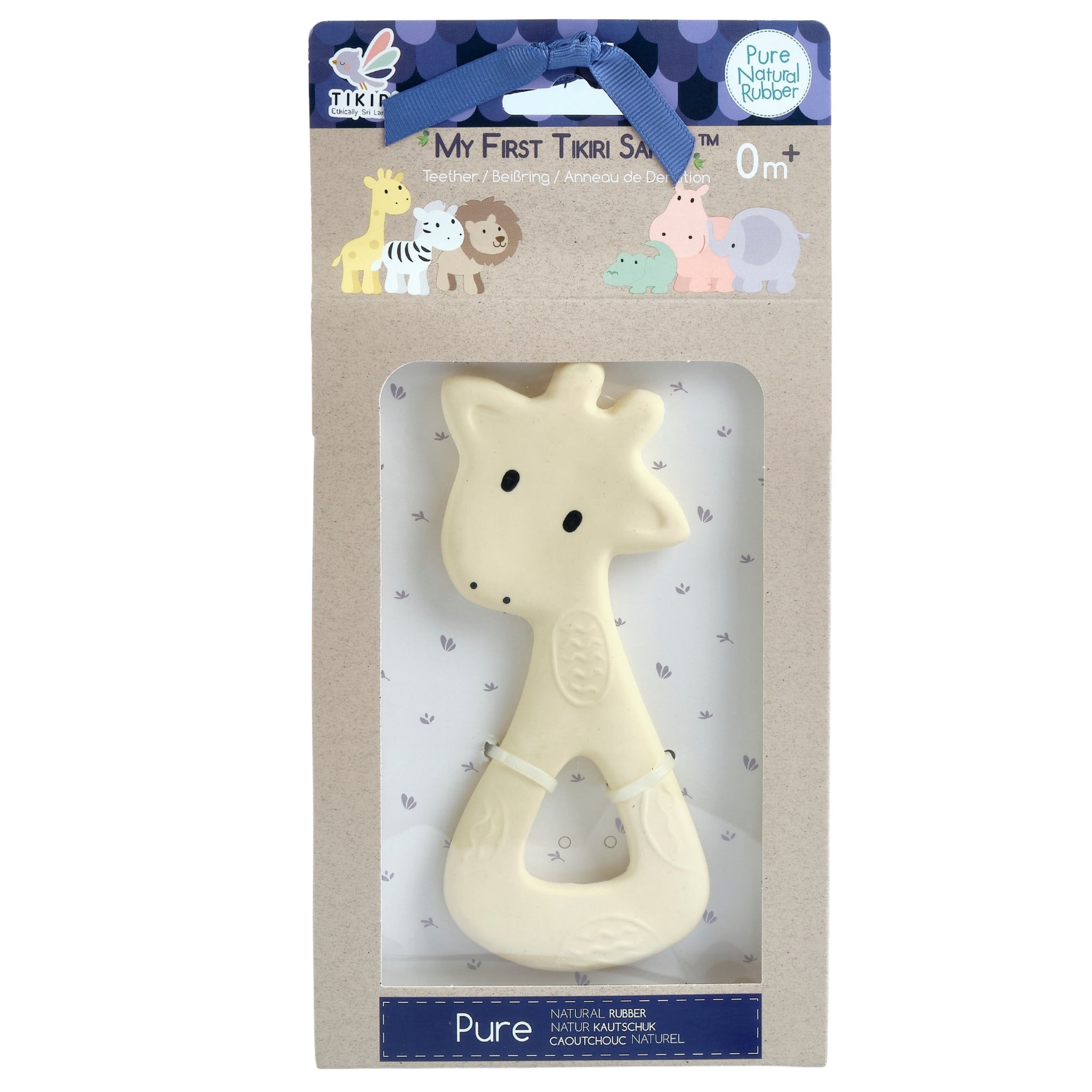 Giraffe natural rubber baby teether toy