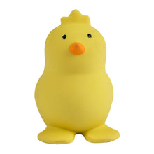 chick natural rubber baby teether rattle and bath toy