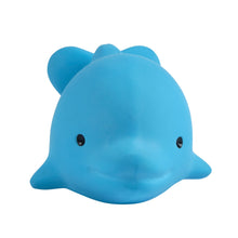 Dolphin natural rubber baby teether rattle and bath toy