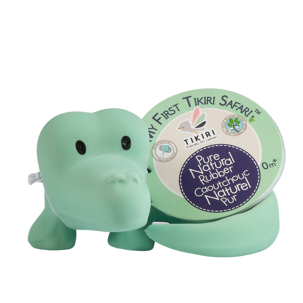 Anneau de dentition Crocodile My First Zoo pure natural rubber Tikiri