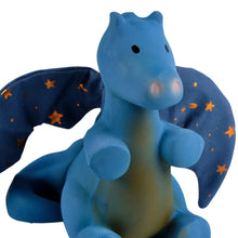 Midnight dragon rubber baby teether and rattle toy