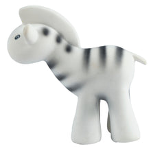 Zebra natural rubber baby rattle and bath toy