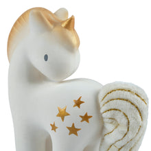 Shining stars unicorn natural rubber baby rattle toy