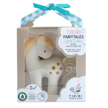 Shining stars unicorn natural rubber baby rattle toy