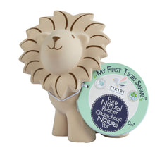 Lion natural rubber baby teether rattle and bath toy